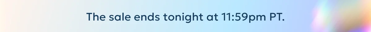 The sale ends tonight at 11:59pm PT.