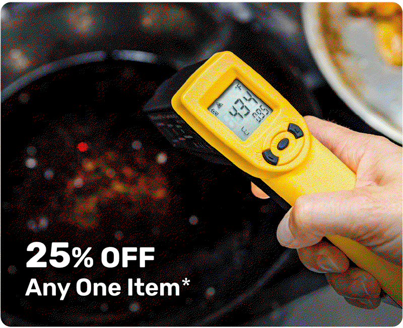 25% Off Any One Item GIF Cycling Through Products