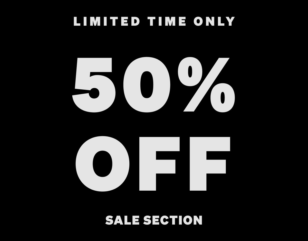 50% off sale section