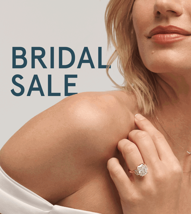 A model wearing a diamond  ring. Bridal sale. 