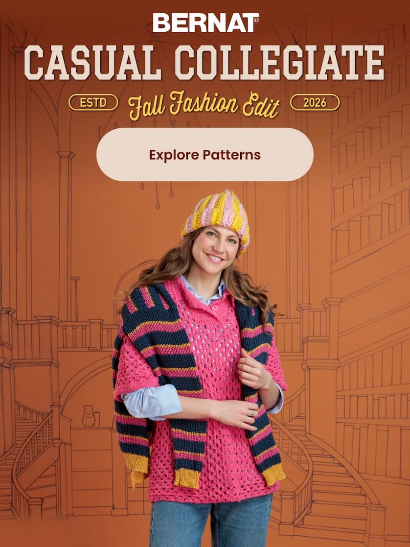 Free Bernat Casual Collegiate Patterns