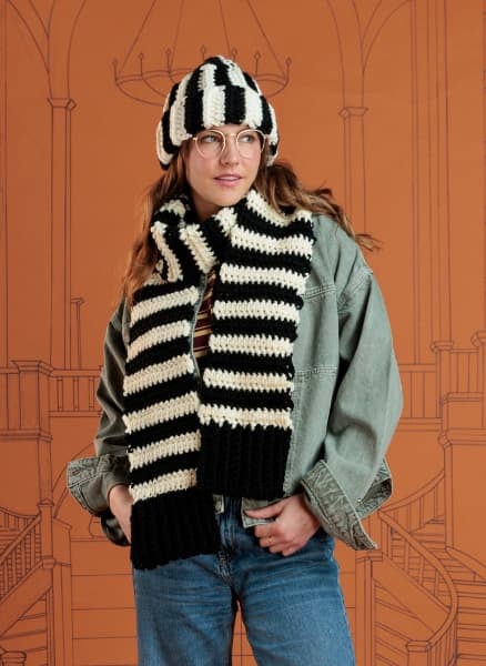 Free Squishy Stripes Crochet Scarf Pattern