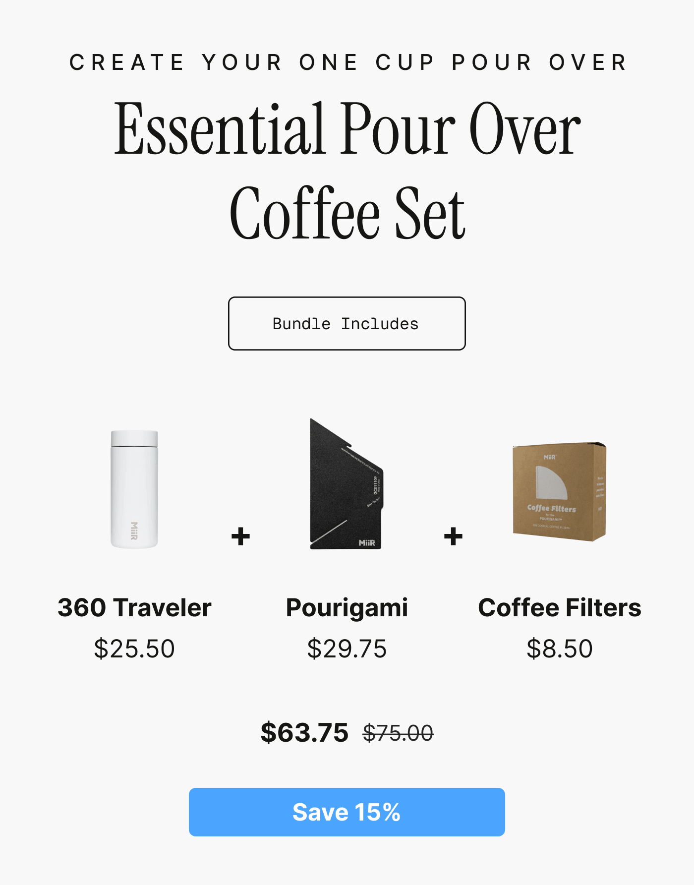 Save 15% with the Essential Pour Over coffee set