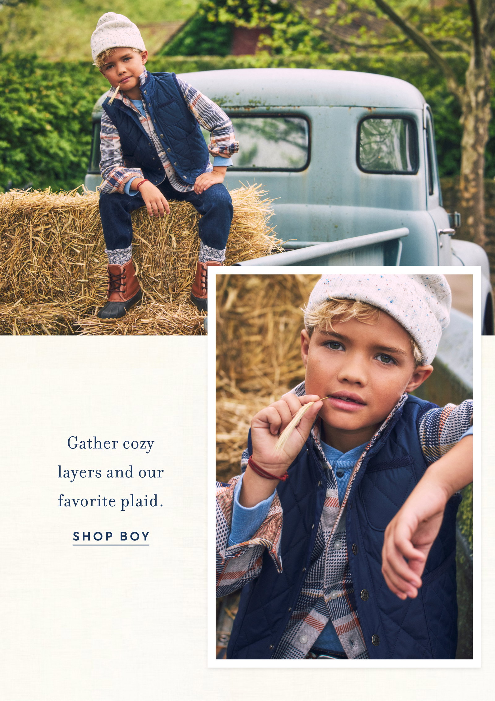 Gather cozy layers and our favorite plaid.