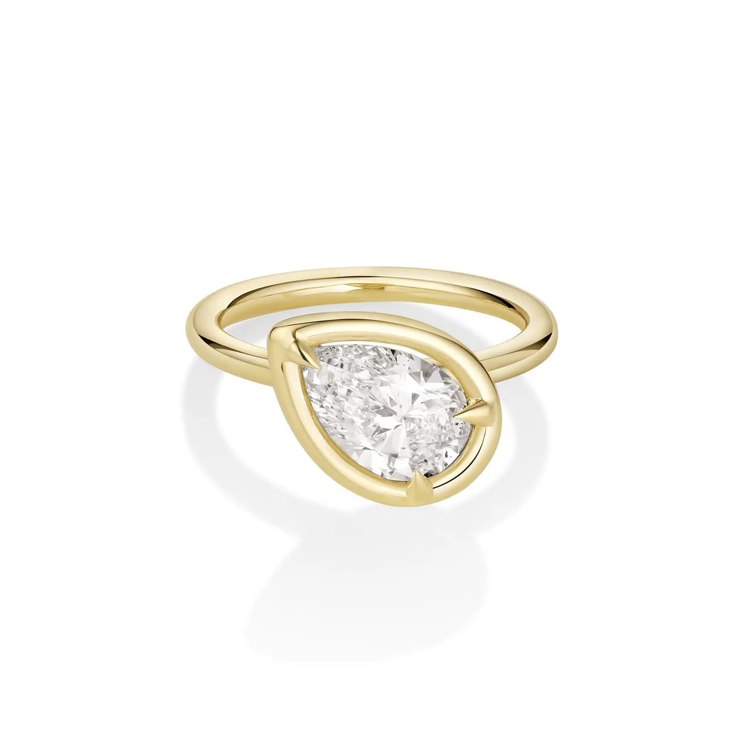 Image of The Paloma Tilted Pear Engagement Ring