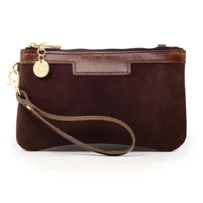 Mini Clutch in Chocolate Suede