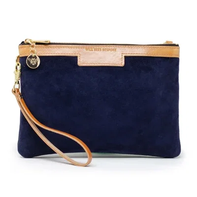 Diana Clutch in Navy Suede