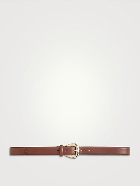 Square Buckle Leather Belt