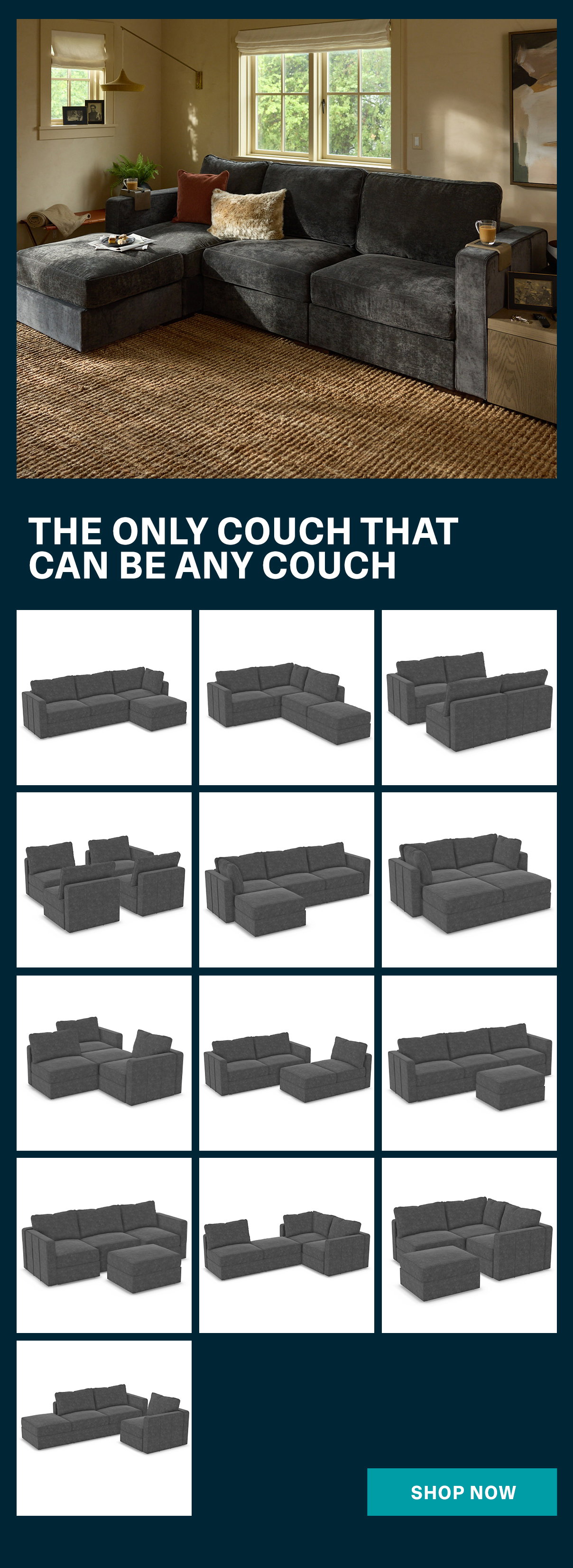 THE ONLY COUCH THAT CAN BE ANY COUCH