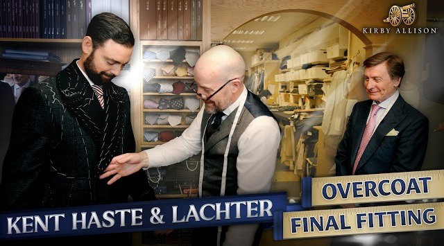 Final Fitting of My Bespoke Overcoat with Terry Haste & Dario Carnera | Kirby Allison