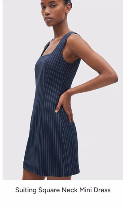 Suiting Square Neck Mini Dress