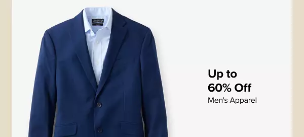 Up to 60% off mens apparel. Shop now. A blue blazer and dress shirt.