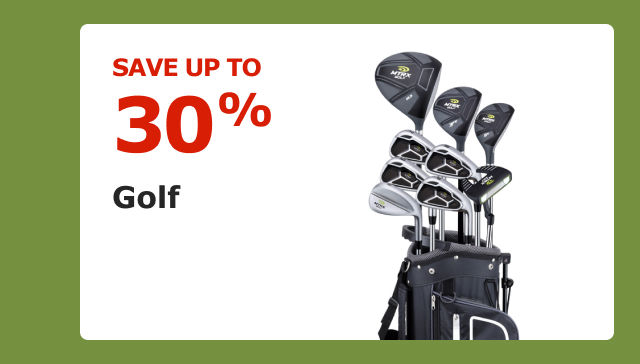 Save up to 30%. Golf.
