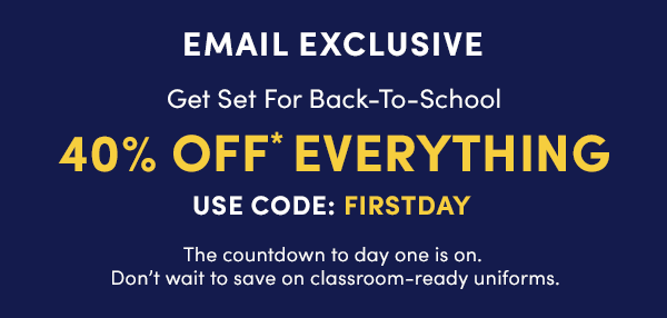 40% off with code FIRSTDAY