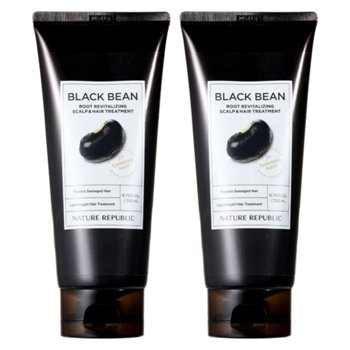Nature Republic Black Bean Root Revitalizing Scalp & Hair Treatment, 6.76 fl oz, 2-pack