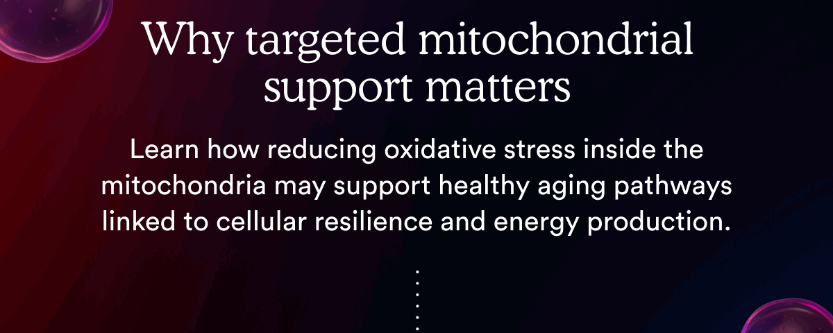 Why targeted mitochondrial support matters