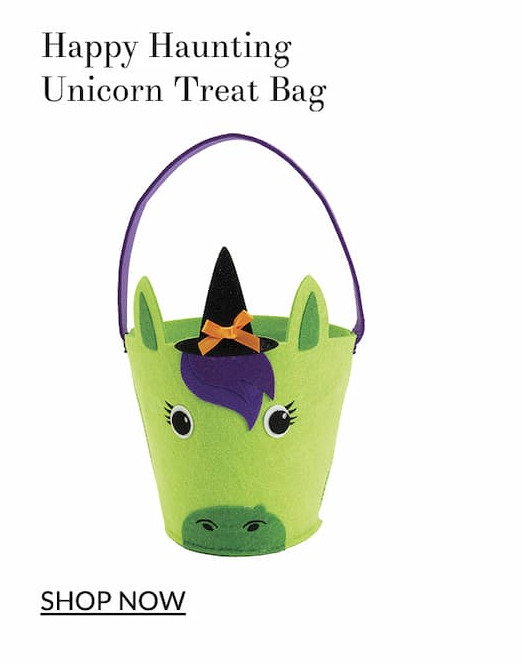Happy haunting unicorn treat bag