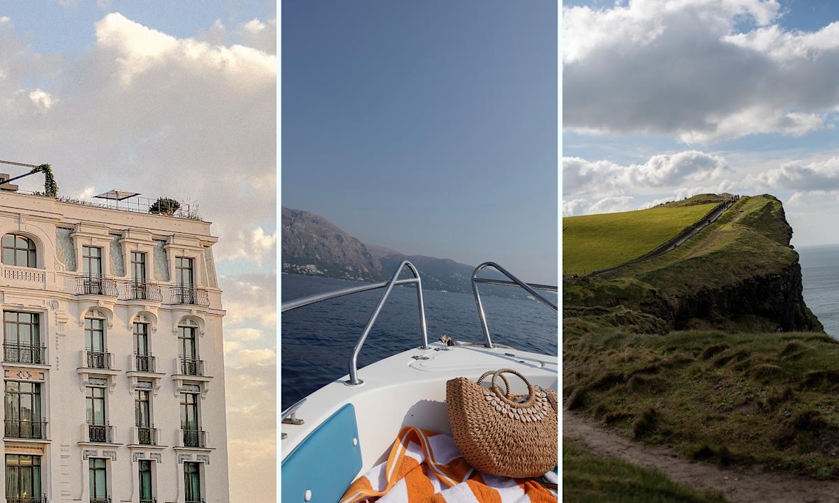 building, boat, cliff