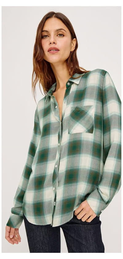Hunter Shirt In Olive Ivory