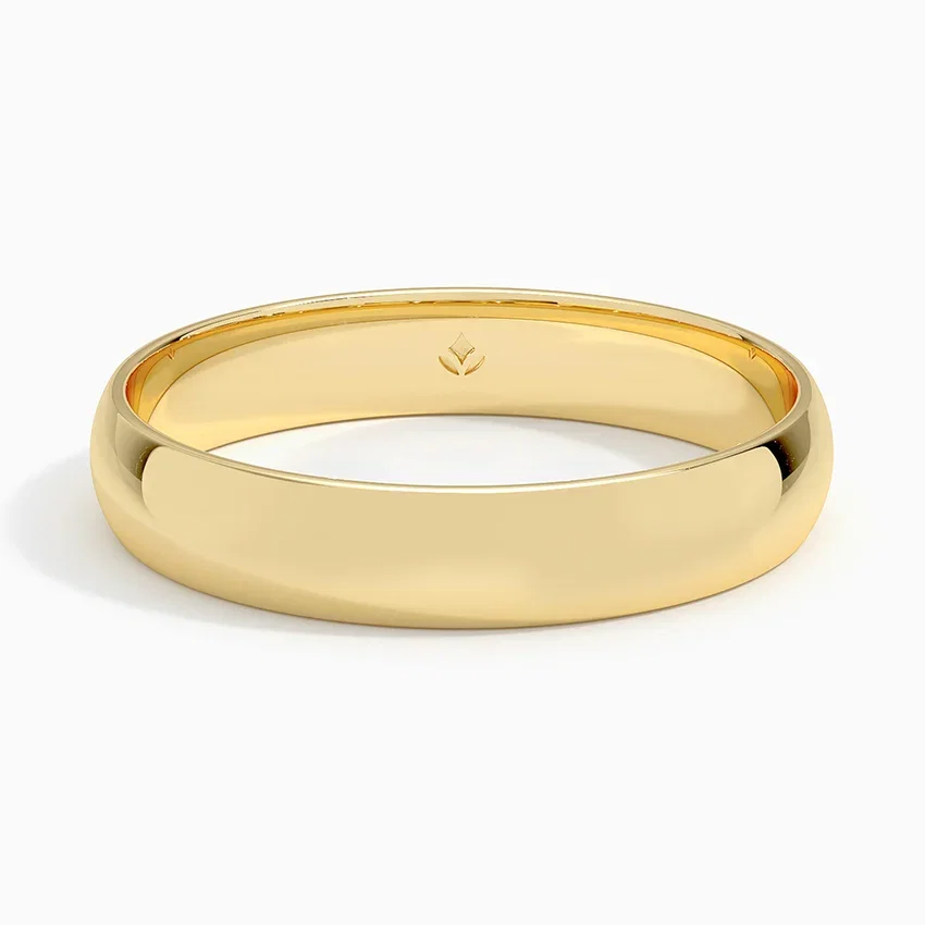 14K Yellow Gold Slim Profile 4mm Wedding Ring