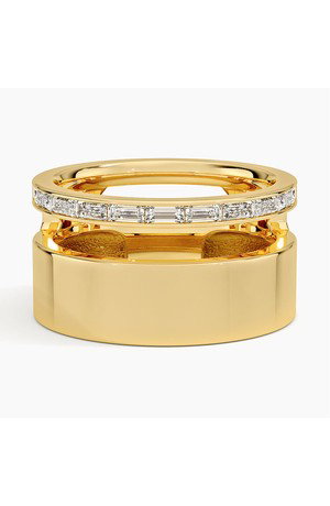 18K Yellow Gold Abierta Diamond Ring