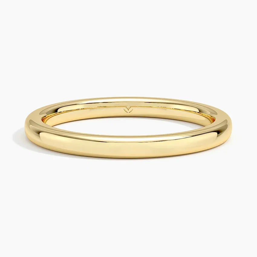 14K Yellow Gold 2mm Comfort Fit Wedding Ring