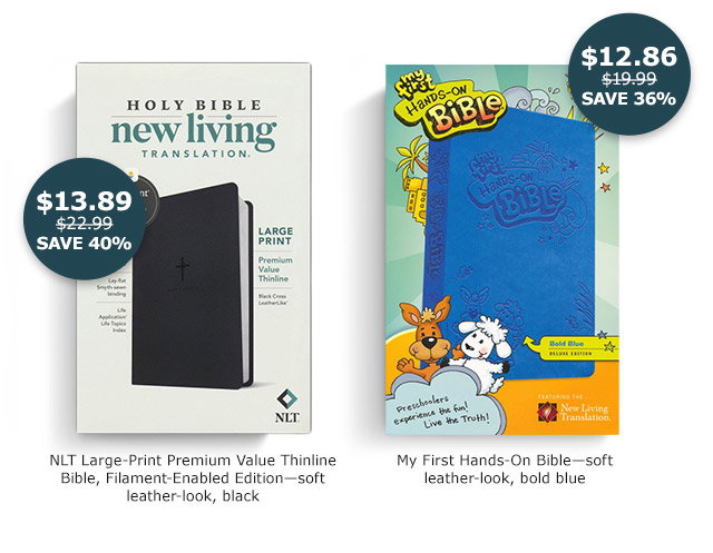 NLT Large Print Premium Value Thinline Bible | My First Hands-On bible