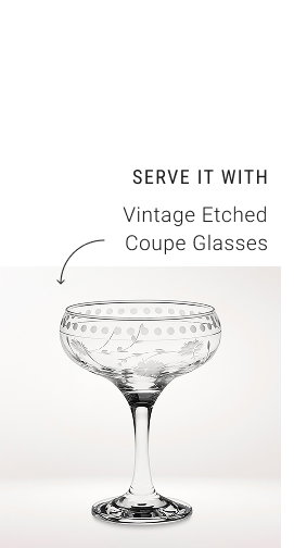 Serve it with Vintage Etched Coupe Glasses