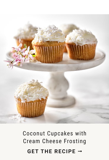 Coconut Cupcakes with Cream Cheese Frosting - GET THE RECIPE