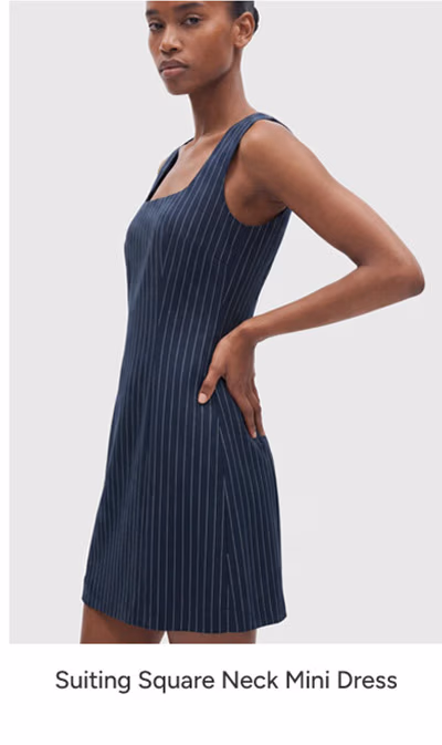 Suiting Square Neck Mini Dress