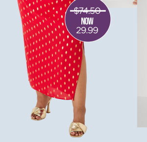 Dotted Two Tone Maxi Dress