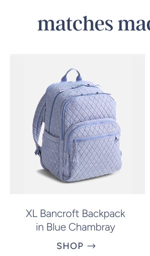 XL Bancroft Backpack in Blue Chambray