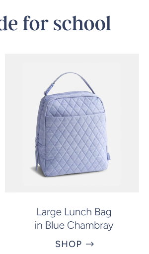 Large Lunch Bag in Blue Chambray
