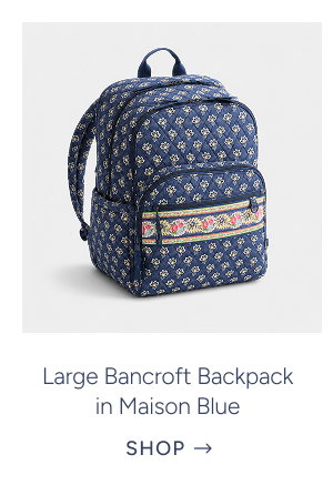Large Bancroft Backpack in Maison Blue