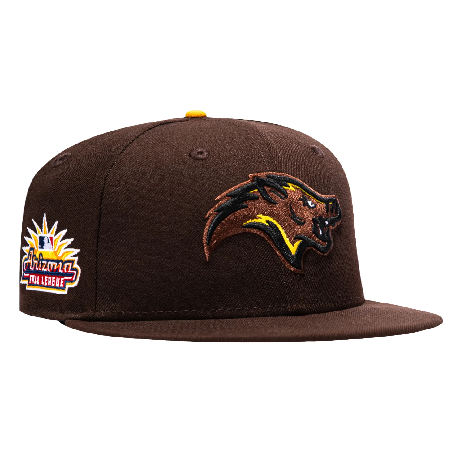 Image of New Era 59Fifty Peoria Javelinas Arizona Fall League Patch Hat - Brown, Gold