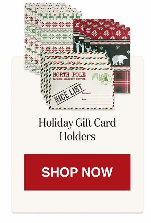 Holiday Gift Card Holders [Click here to Shop Now]