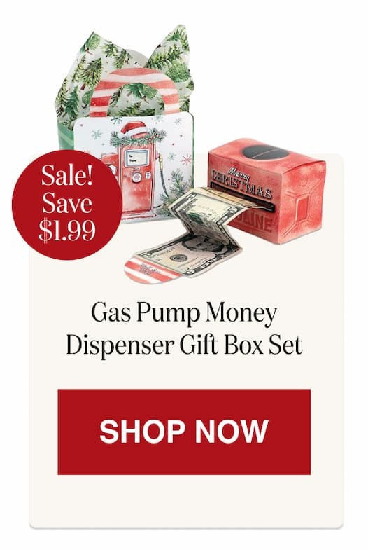 Gas Pump Money Dispenser Gift Box Set [Click here to Shop Now]