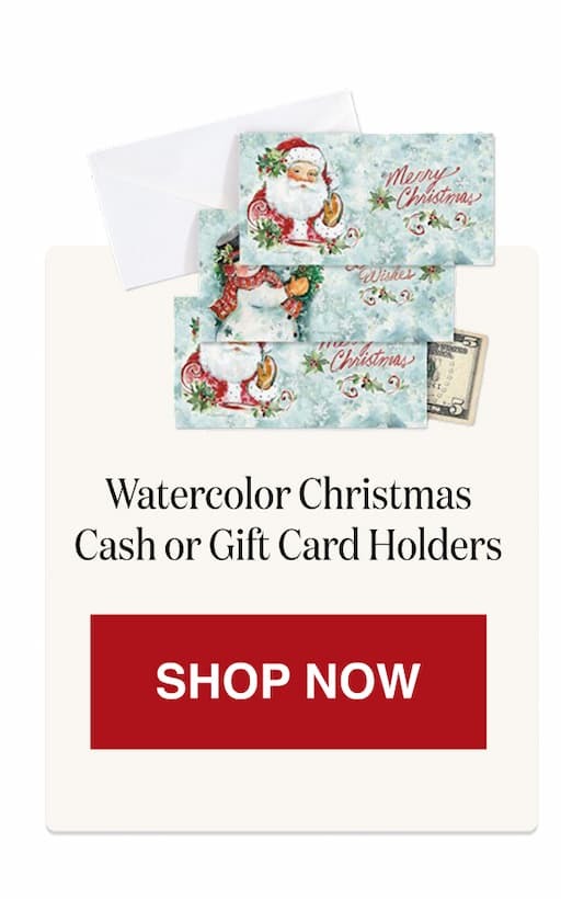 Watercolor Christmas Cash or Gift Card Holders [Click here to Shop Now]