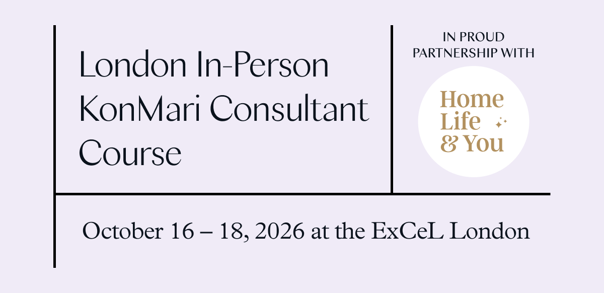 London In-Person KonMari Consultant Course (October 16-18, 2026 at the ExCeL London)