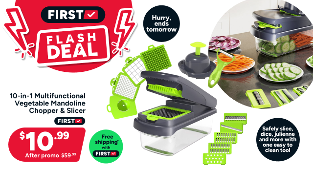 10-in-1 Multifunctional Vegetable Mandoline Chopper & Slicer