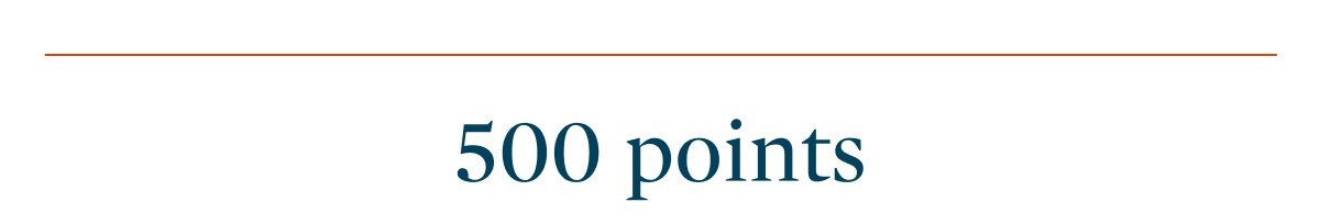 500 points