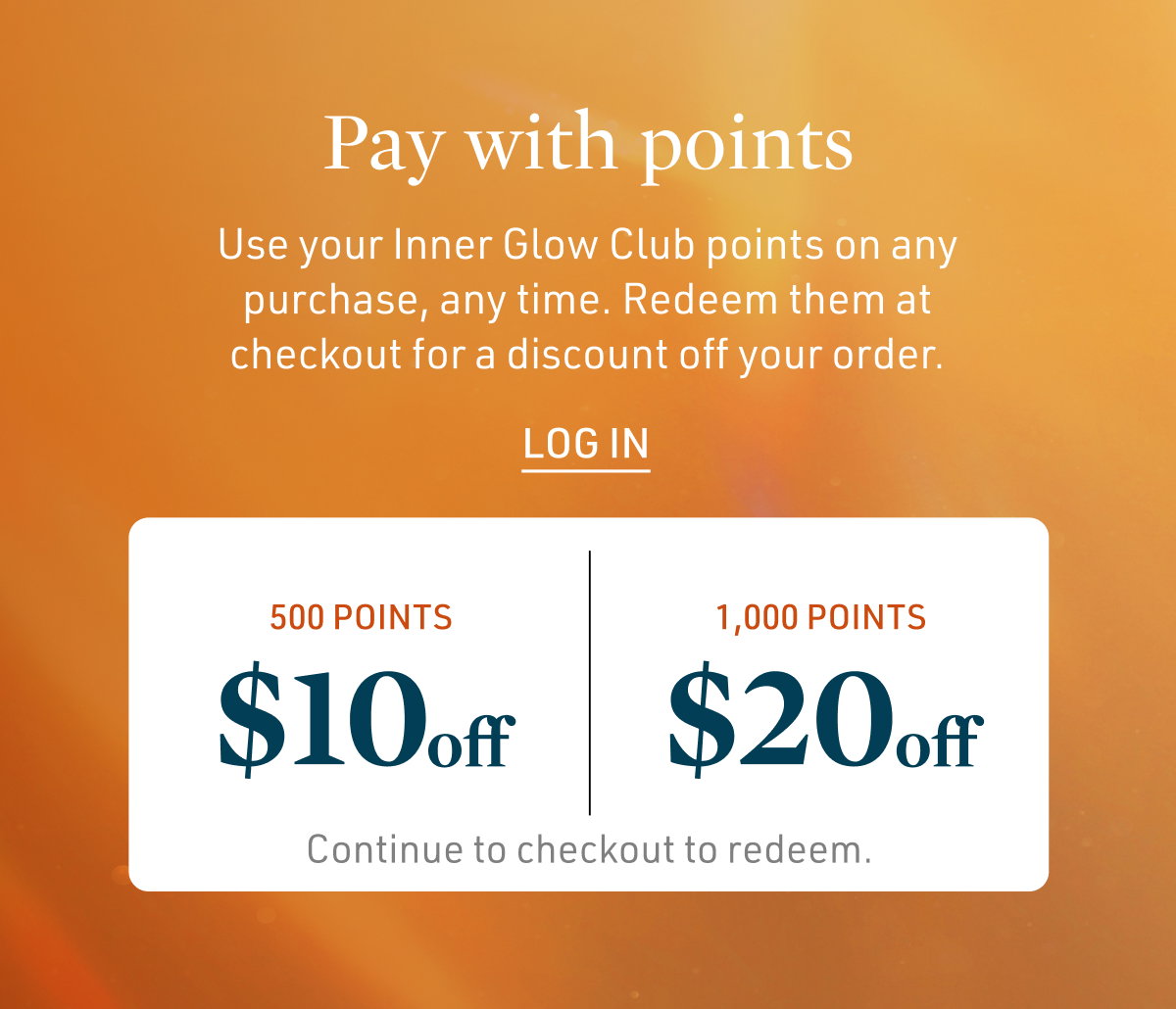Pay with points