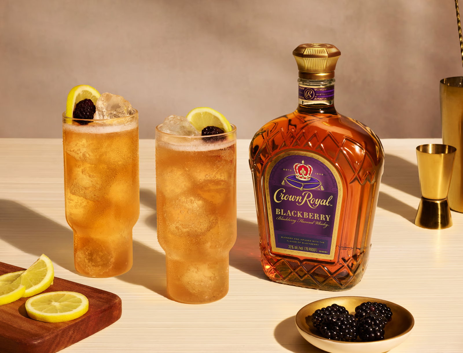 Crown Royal Blackberry Flavored Whisky cocktails