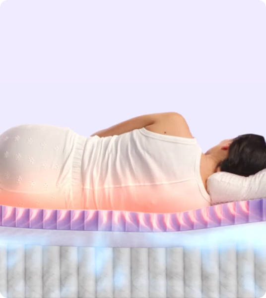 Woman sleeping on her back