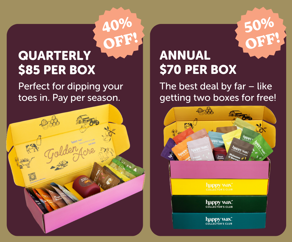 quarterly $85 per box: perfect for dipping your toes in. annual $70 per box: the best deal by far - like getting two boxes for free!