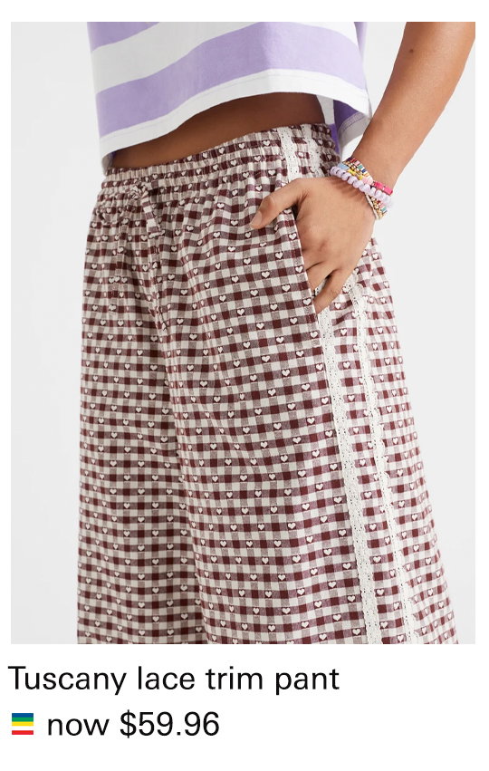 TUSCANY LACE TRIM PANT