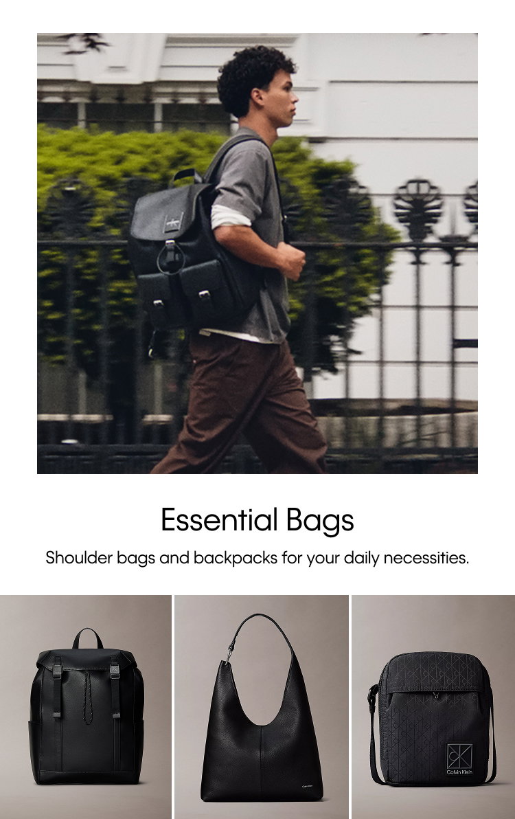 Essential Bags | Shoulder bags and backpacks for your daily necessities.
