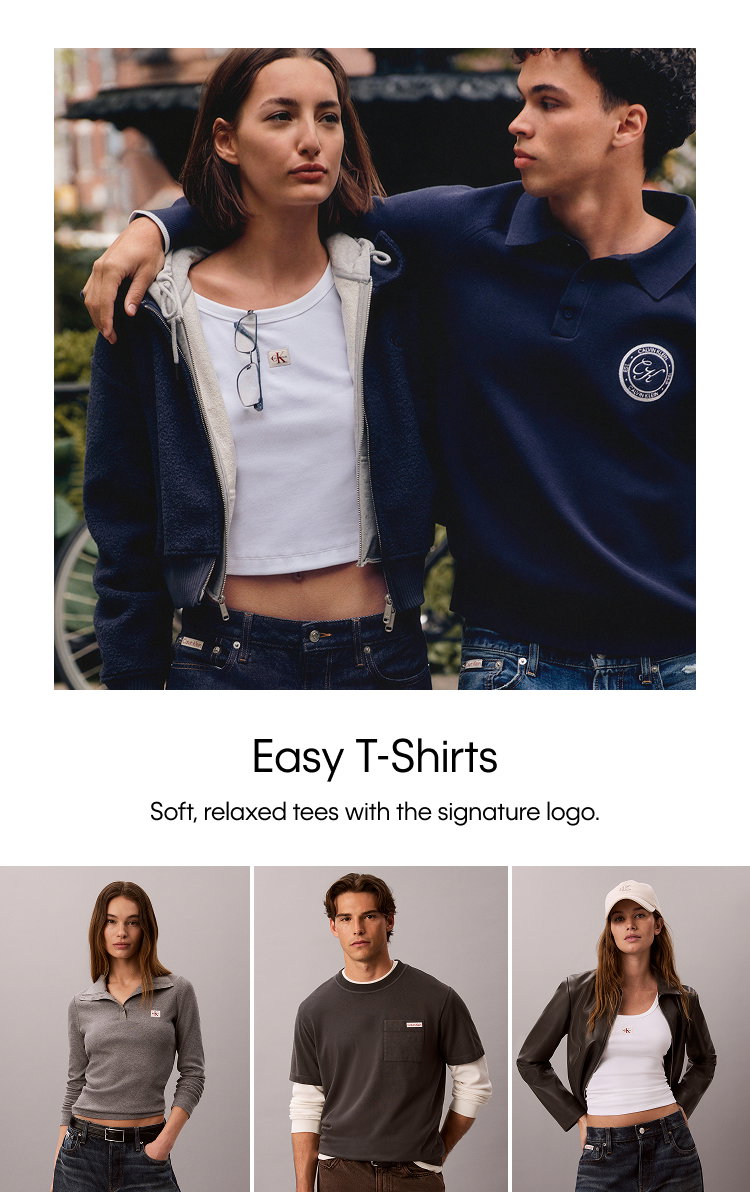 Easy T-Shirts | Soft, relaxed tees with the signature logo.