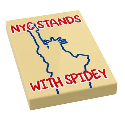 NYC Stands with Spidey Sign (2x3 tile)