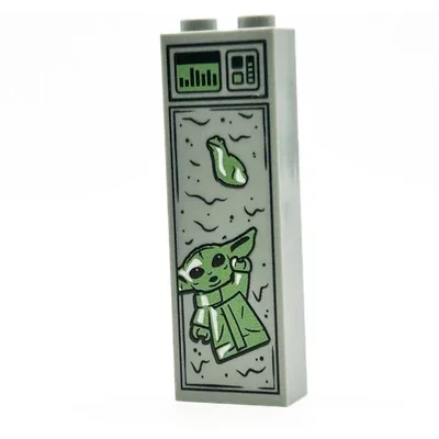 Baby Yoda in Carbonite (1x2x5 Brick)